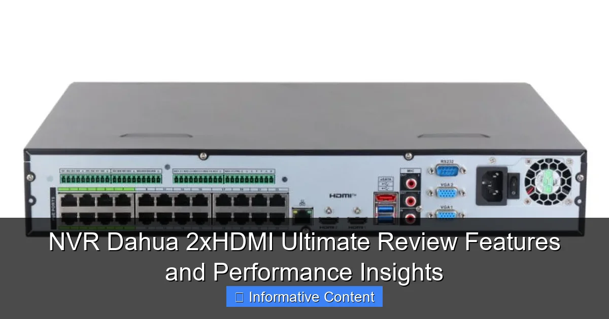 NVR Dahua 2xHDMI Ultimate Review Features and Performance Insights