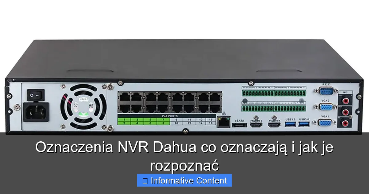 Oznaczenia NVR Dahua co oznaczają i jak je rozpoznać