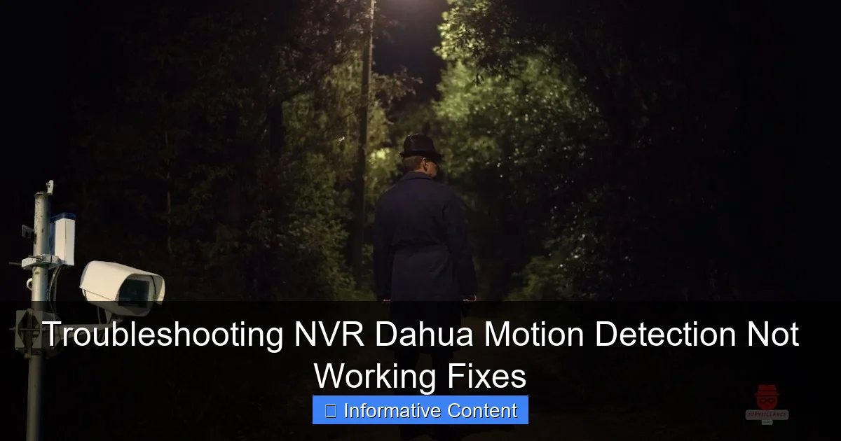Troubleshooting NVR Dahua Motion Detection Not Working Fixes