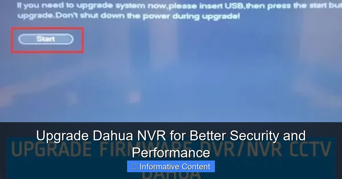 Upgrade Dahua NVR for Better Security and Performance