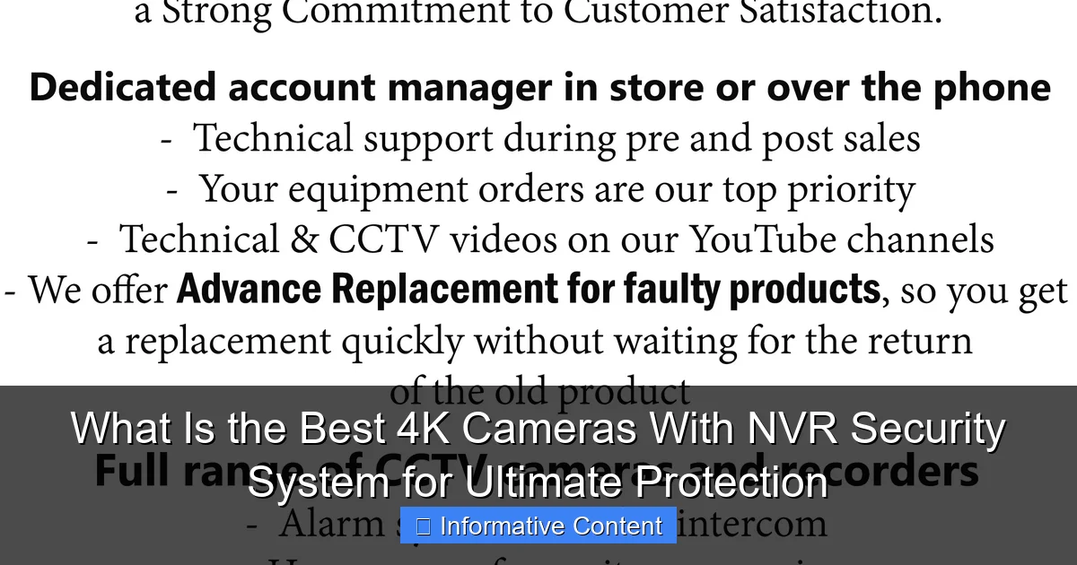 What Is the Best 4K Cameras With NVR Security System for Ultimate Protection