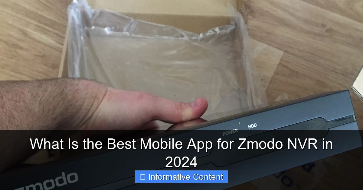 What Is the Best Mobile App for Zmodo NVR in 2024