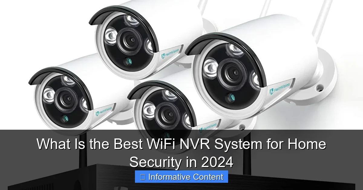 What Is the Best WiFi NVR System for Home Security in 2024