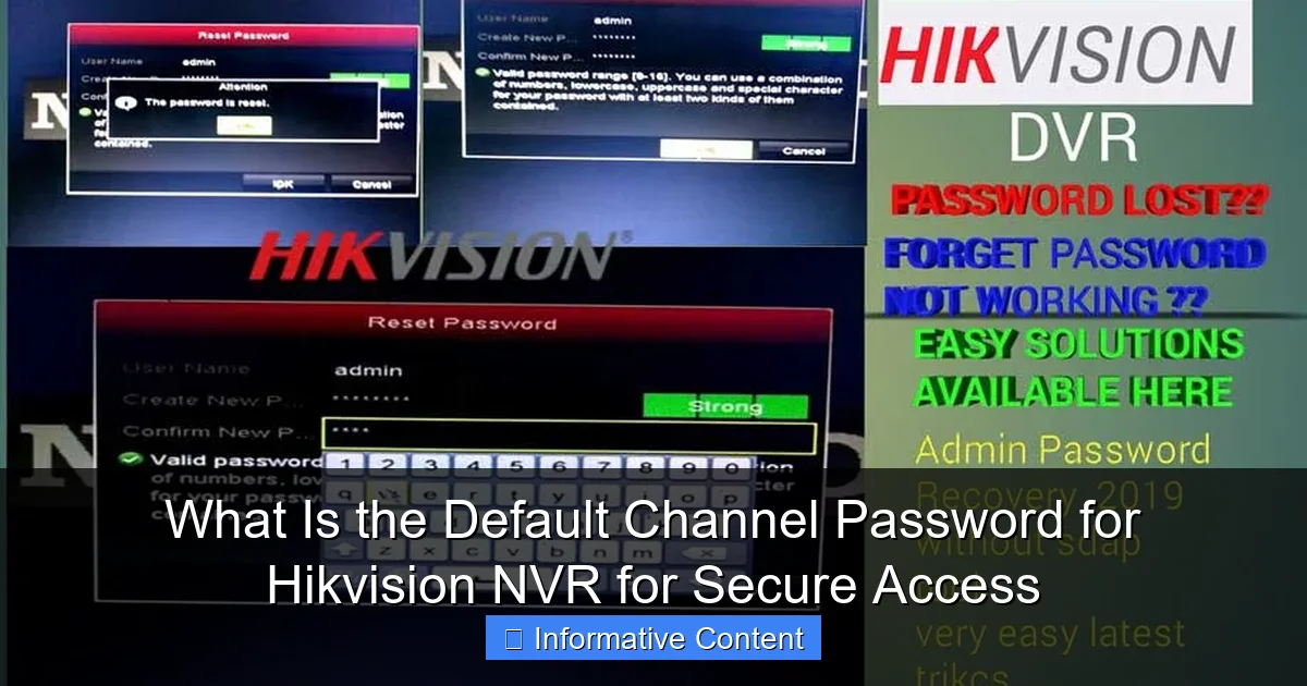 What Is the Default Channel Password for Hikvision NVR for Secure Access