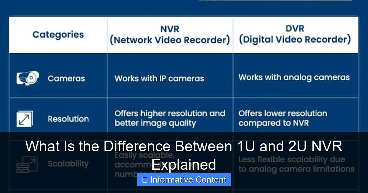 What Is the Difference Between 1U and 2U NVR Explained