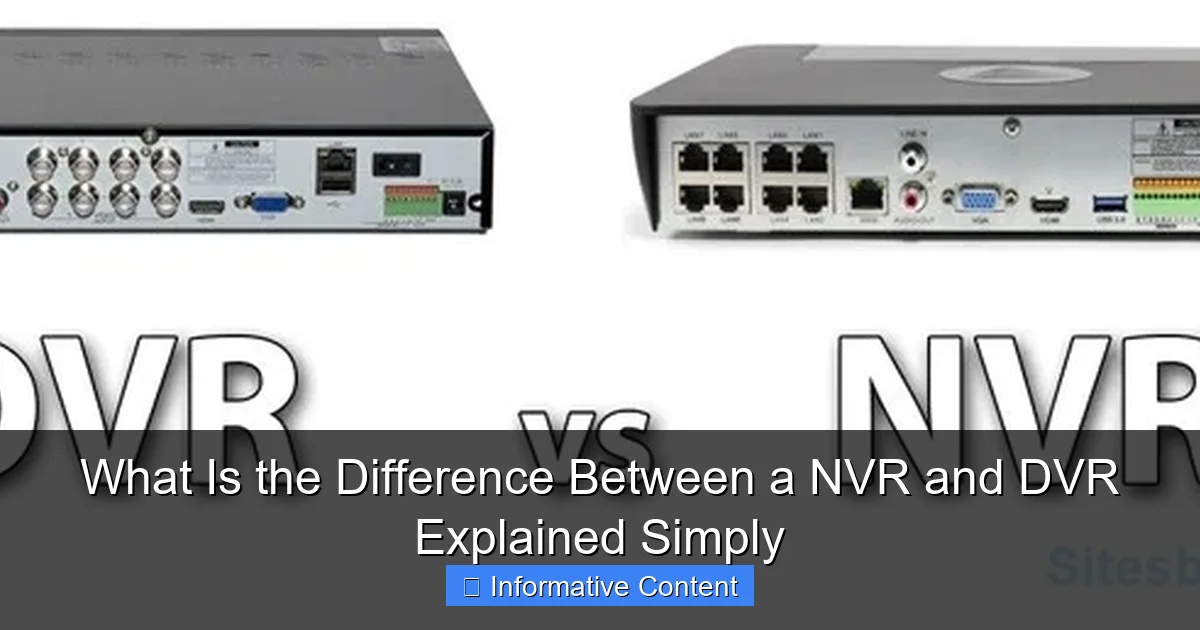 What Is the Difference Between a NVR and DVR Explained Simply