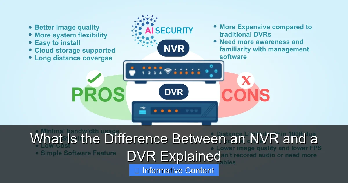 What Is the Difference Between an NVR and a DVR Explained