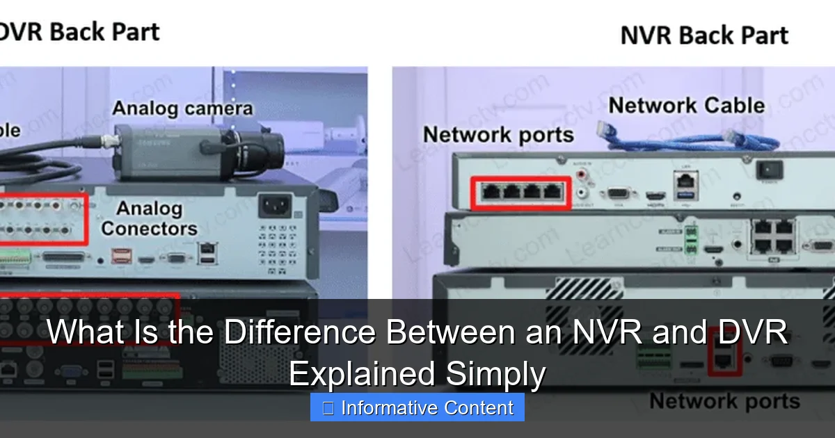 What Is the Difference Between an NVR and DVR Explained Simply