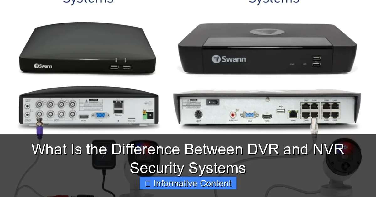 What Is the Difference Between DVR and NVR Security Systems