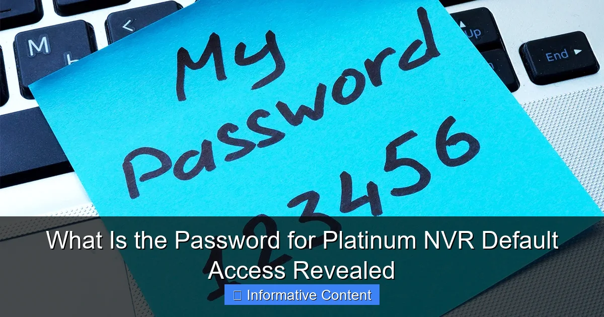 What Is the Password for Platinum NVR Default Access Revealed