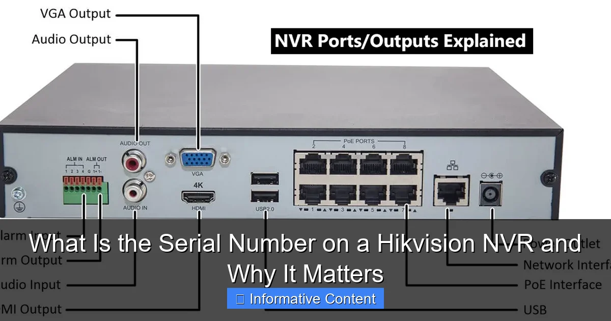 What Is the Serial Number on a Hikvision NVR and Why It Matters