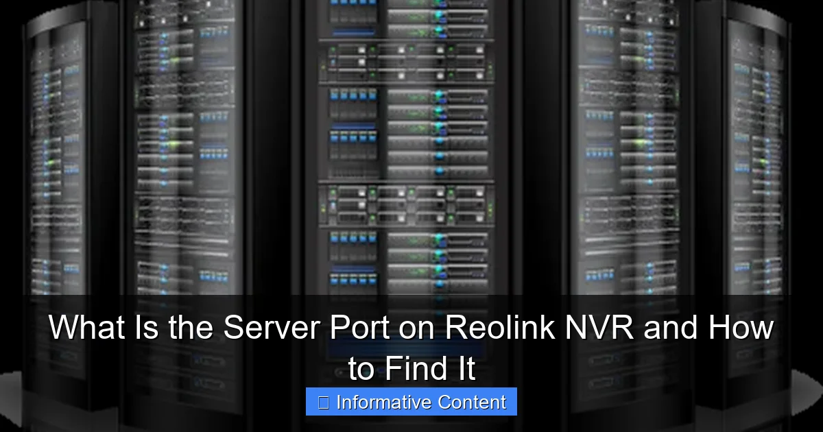 What Is the Server Port on Reolink NVR and How to Find It