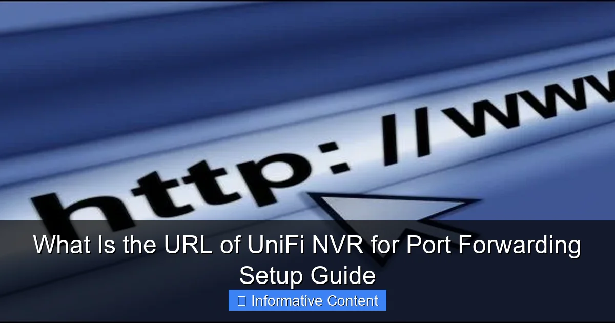 What Is the URL of UniFi NVR for Port Forwarding Setup Guide