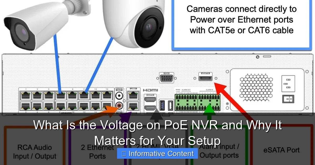 What Is the Voltage on PoE NVR and Why It Matters for Your Setup