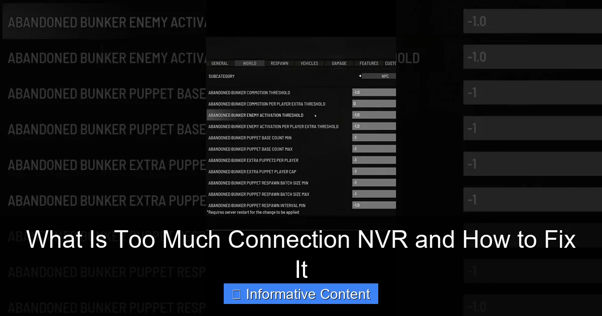 What Is Too Much Connection NVR and How to Fix It