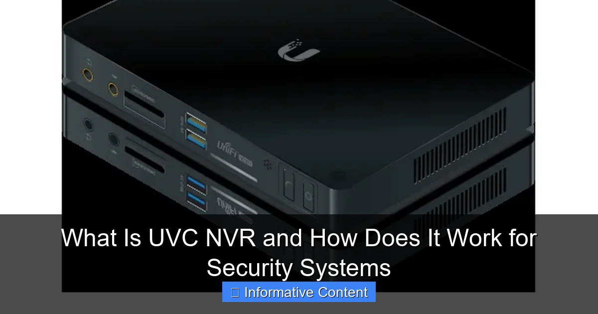 What Is UVC NVR and How Does It Work for Security Systems