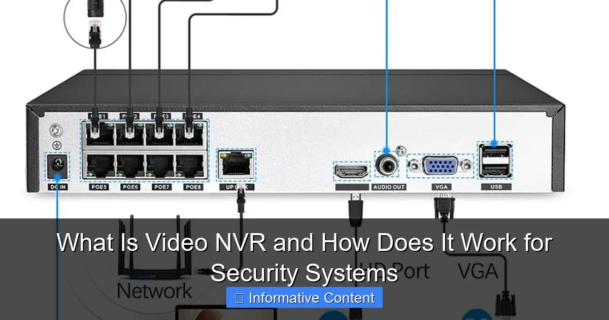 What Is Video NVR and How Does It Work for Security Systems