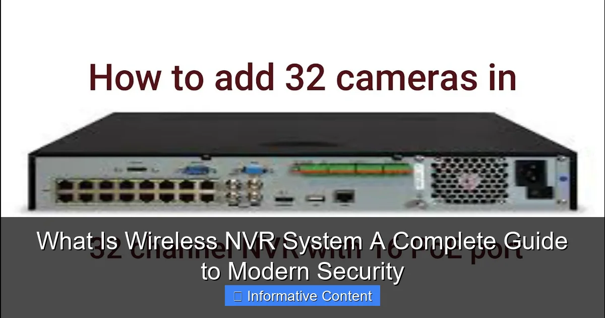What Is Wireless NVR System A Complete Guide to Modern Security