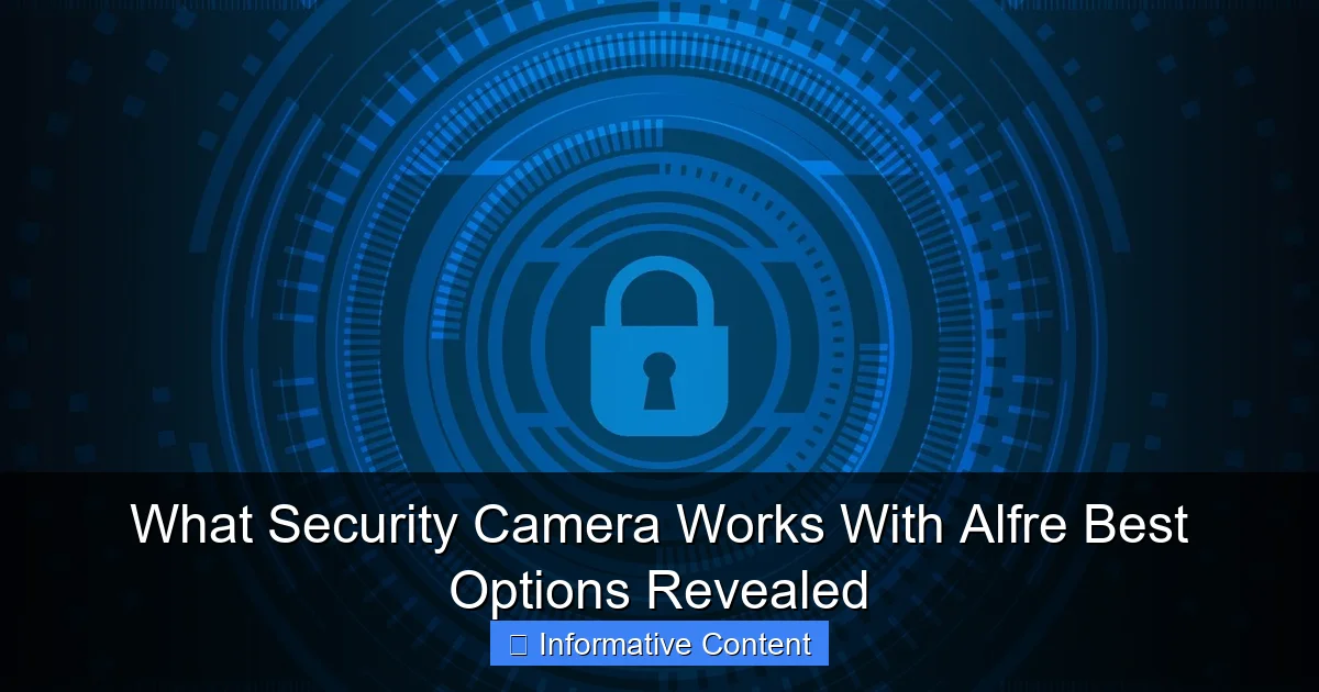 What Security Camera Works With Alfre Best Options Revealed