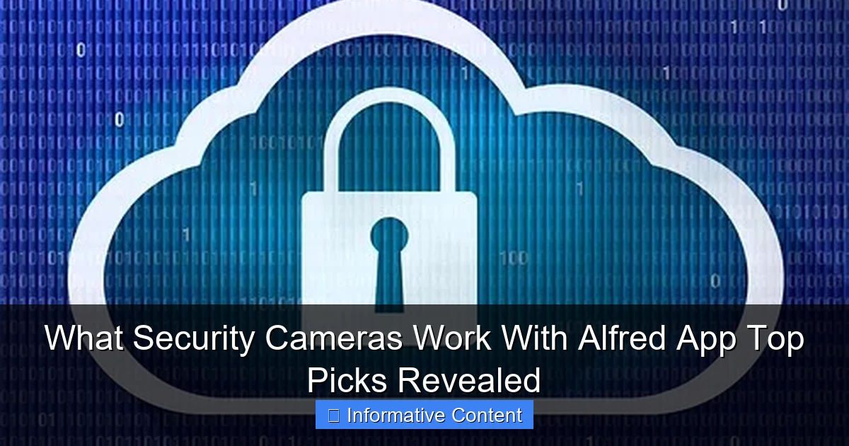 What Security Cameras Work With Alfred App Top Picks Revealed