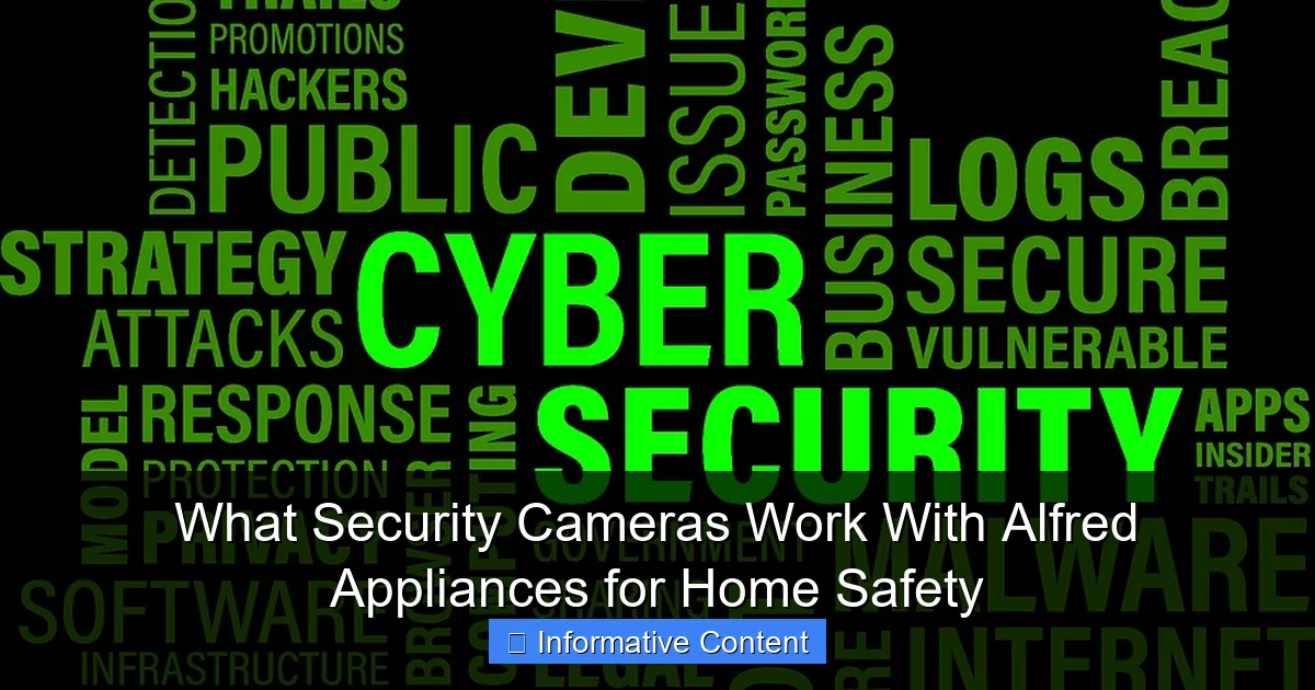 What Security Cameras Work With Alfred Appliances for Home Safety