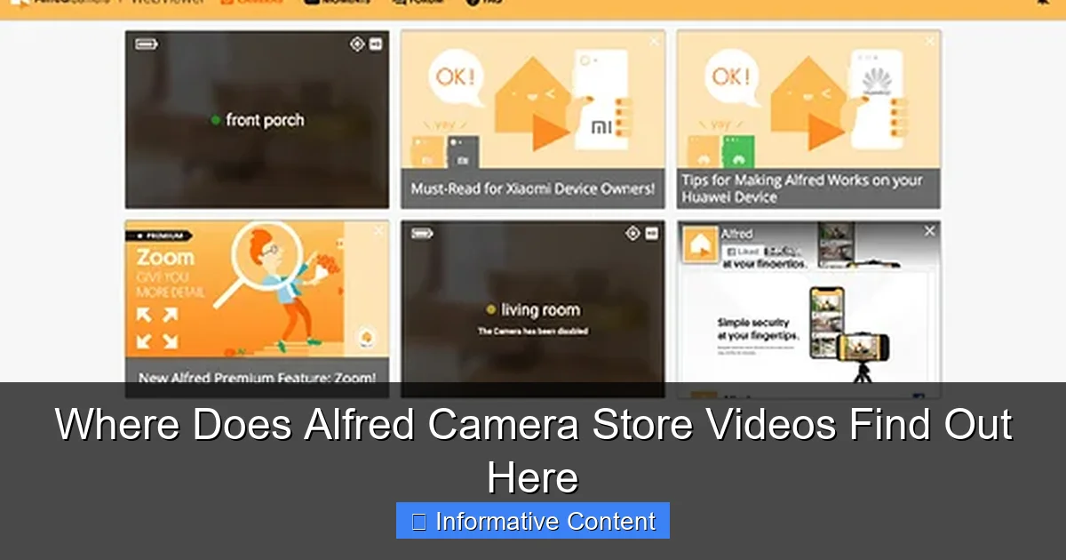 Where Does Alfred Camera Store Videos Find Out Here