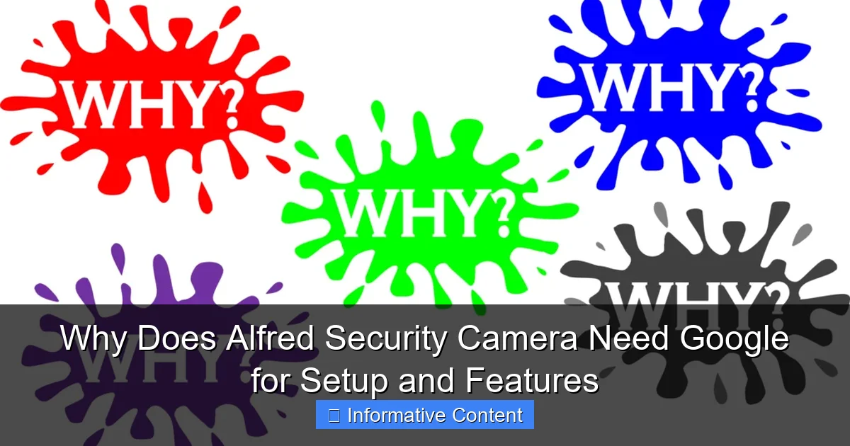 Why Does Alfred Security Camera Need Google for Setup and Features