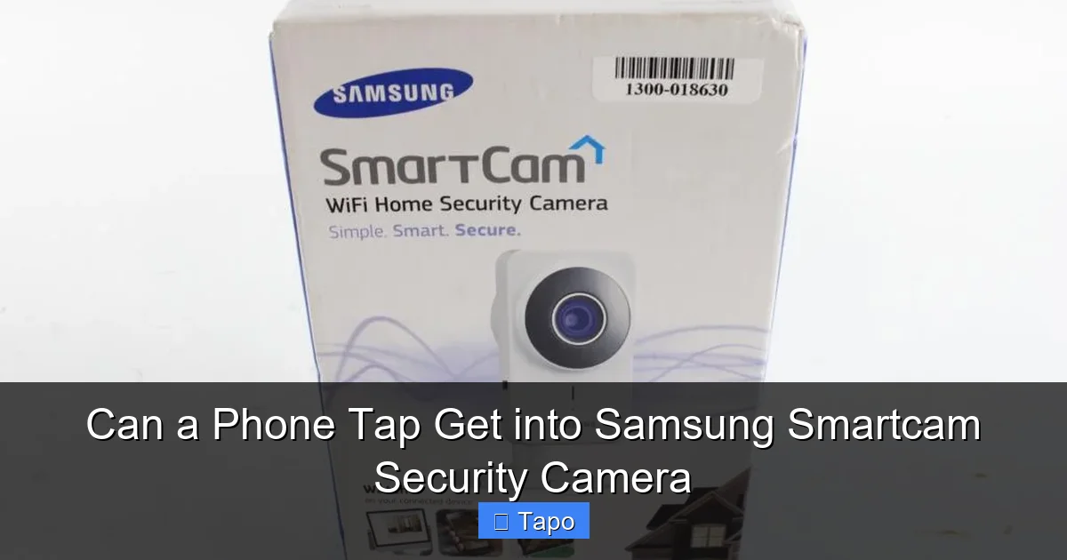 Can a Phone Tap Get into Samsung Smartcam Security Camera