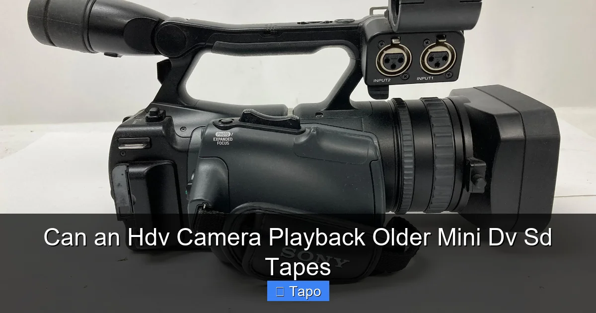 Can an Hdv Camera Playback Older Mini Dv Sd Tapes