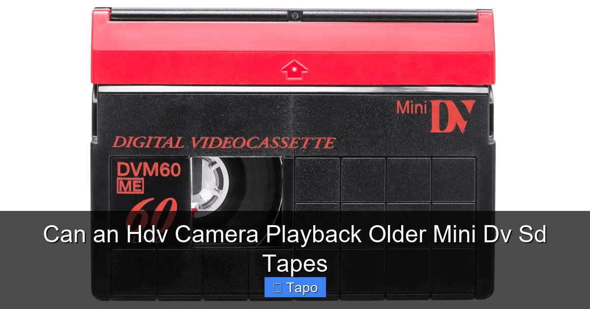 Can an Hdv Camera Playback Older Mini Dv Sd Tapes