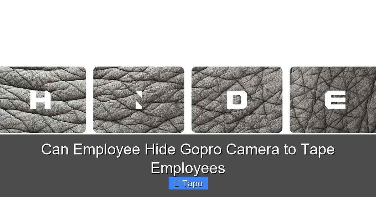 Can Employee Hide Gopro Camera to Tape Employees