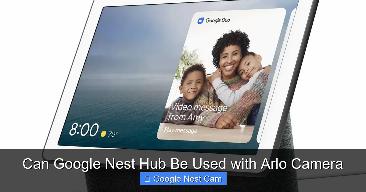 Can Google Nest Hub Be Used with Arlo Camera
