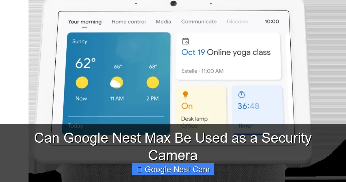 Can Google Nest Max Be Used as a Security Camera