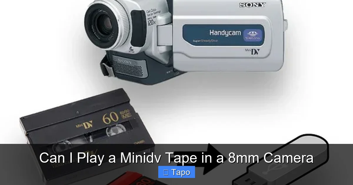 Can I Play a Minidv Tape in a 8mm Camera