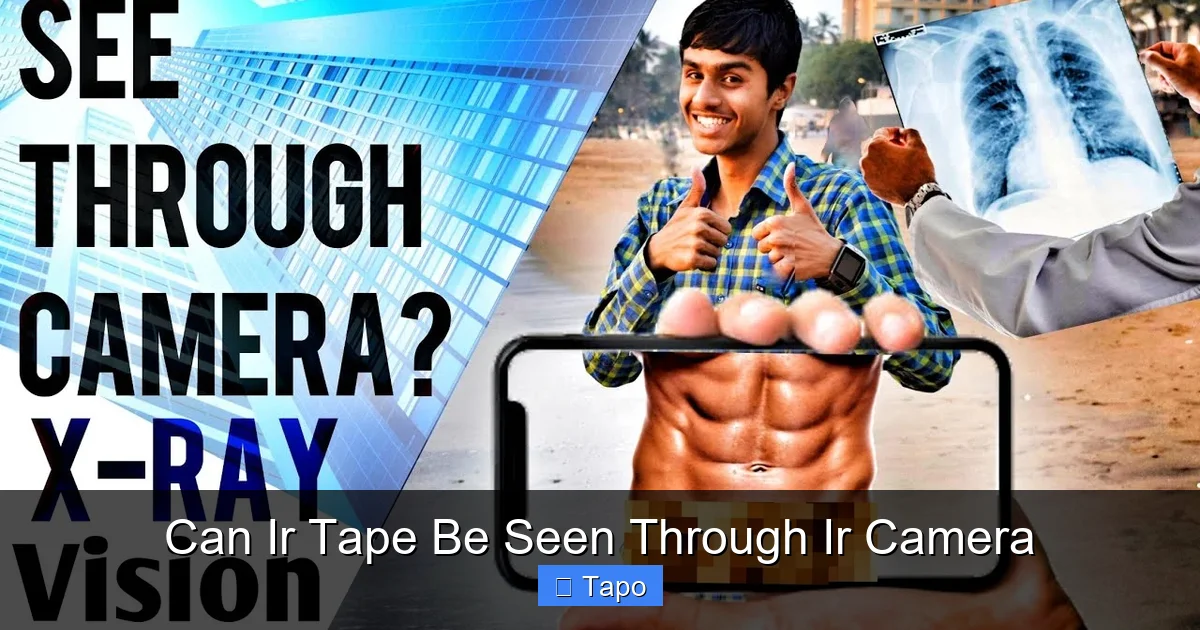 Can Ir Tape Be Seen Through Ir Camera