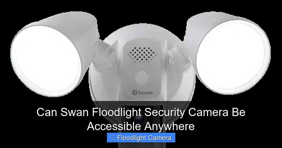 Can Swan Floodlight Security Camera Be Accessible Anywhere