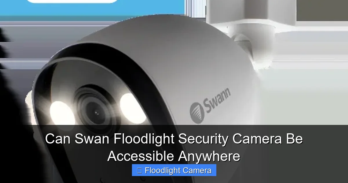 Can Swan Floodlight Security Camera Be Accessible Anywhere