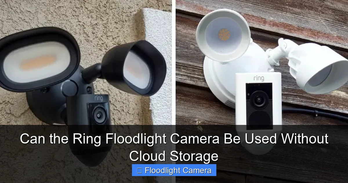 Can the Ring Floodlight Camera Be Used Without Cloud Storage