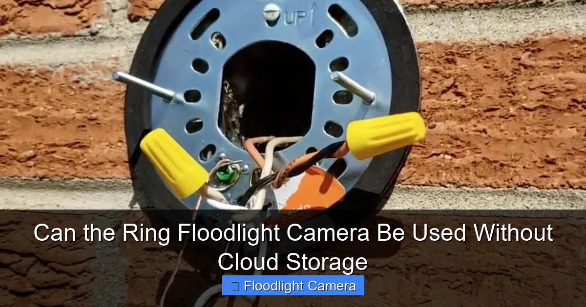 Can the Ring Floodlight Camera Be Used Without Cloud Storage