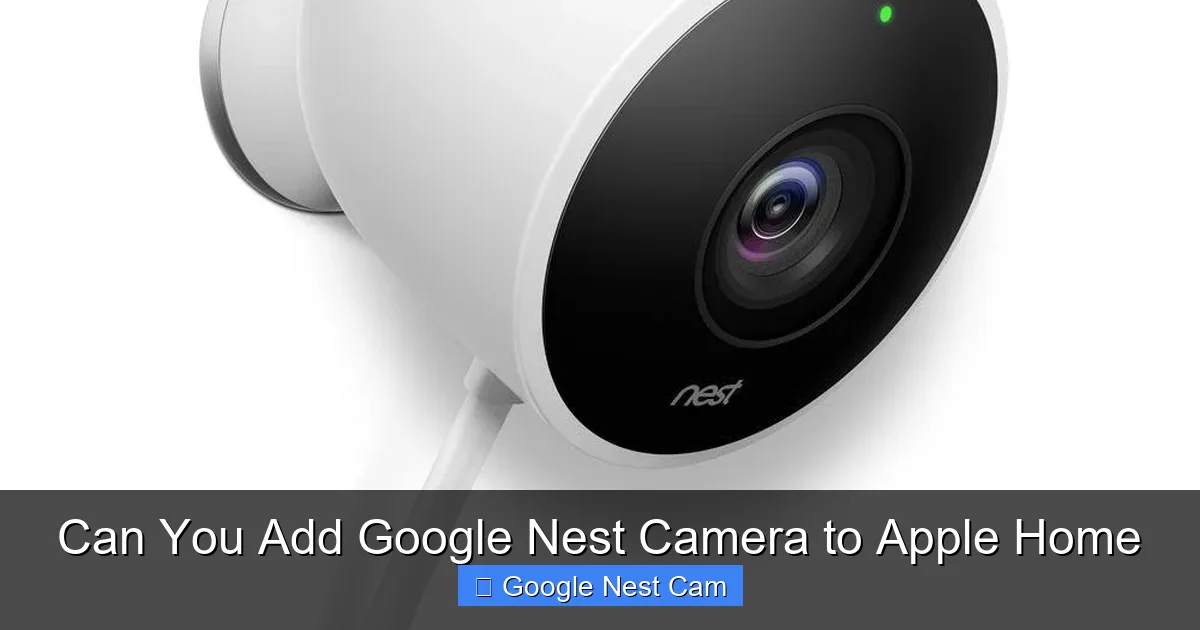 Can You Add Google Nest Camera to Apple Home