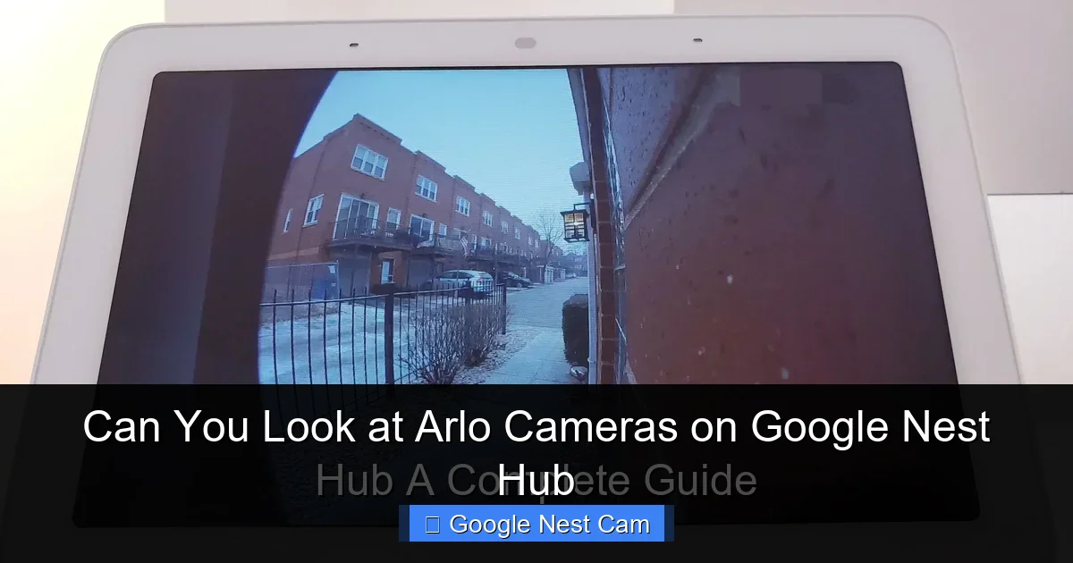 Can You Look at Arlo Cameras on Google Nest Hub