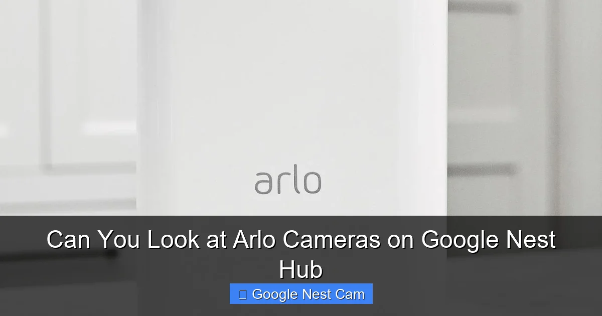 Can You Look at Arlo Cameras on Google Nest Hub