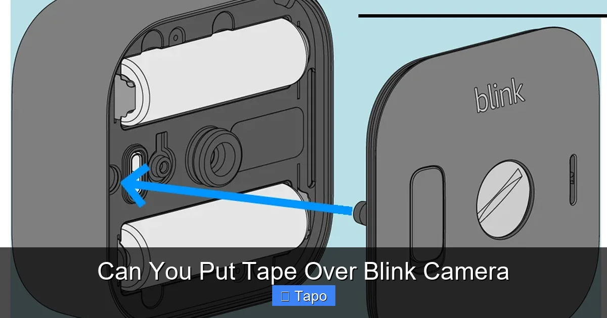 Can You Put Tape Over Blink Camera
