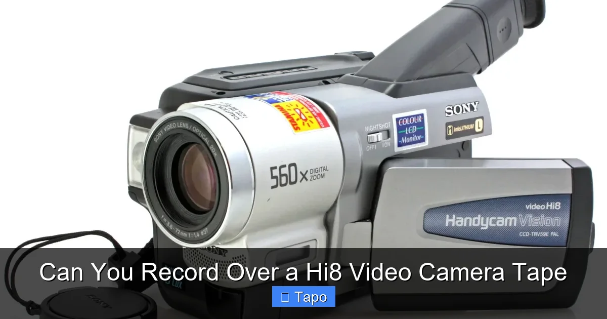 Can You Record Over a Hi8 Video Camera Tape