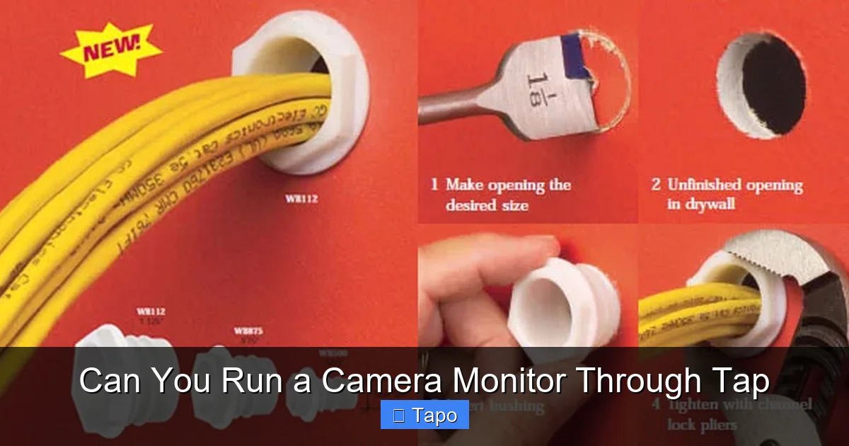 Can You Run a Camera Monitor Through Tap