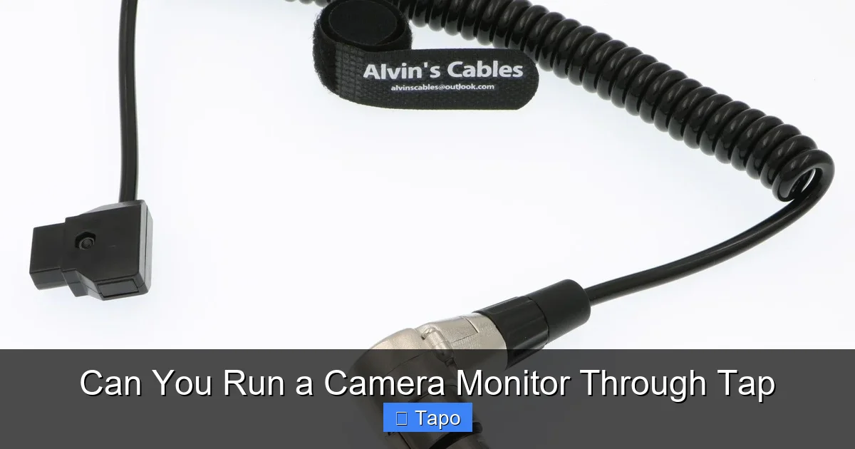 Can You Run a Camera Monitor Through Tap