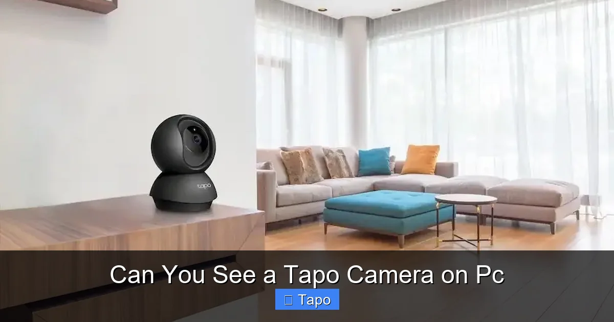 Can You See a Tapo Camera on Pc