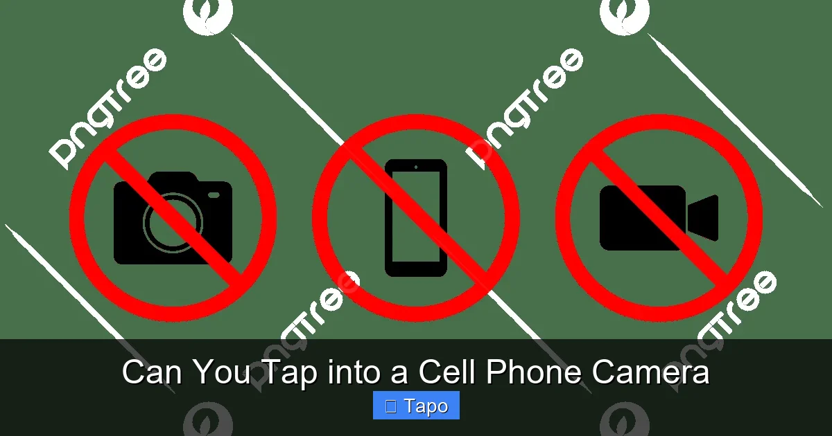 Can You Tap into a Cell Phone Camera