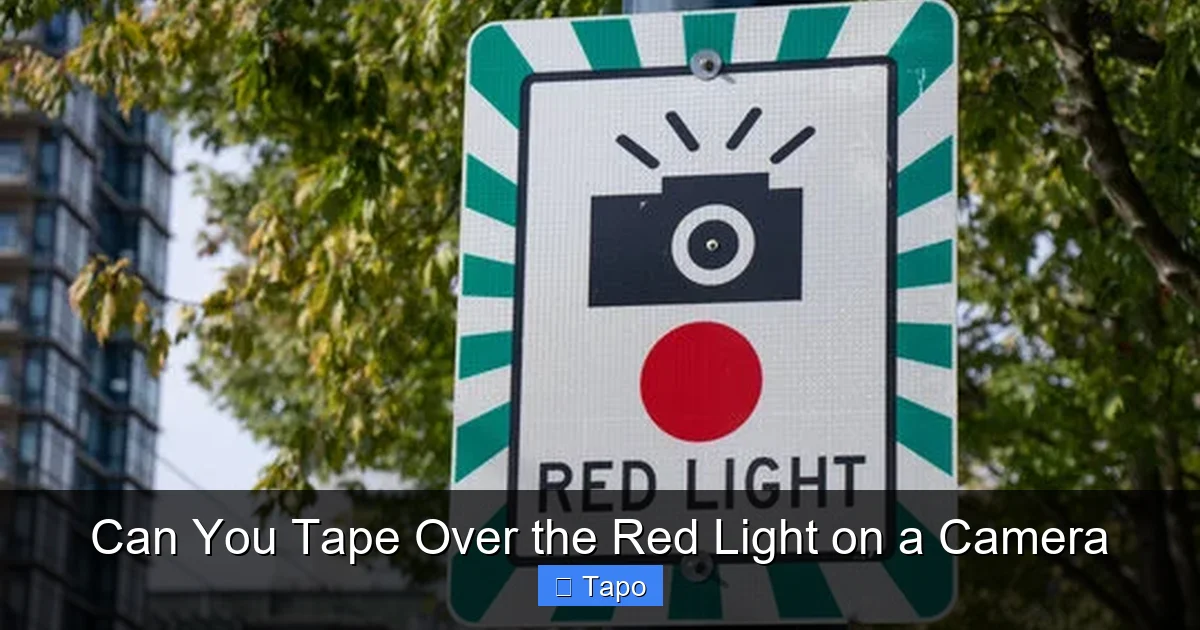 Can You Tape Over the Red Light on a Camera