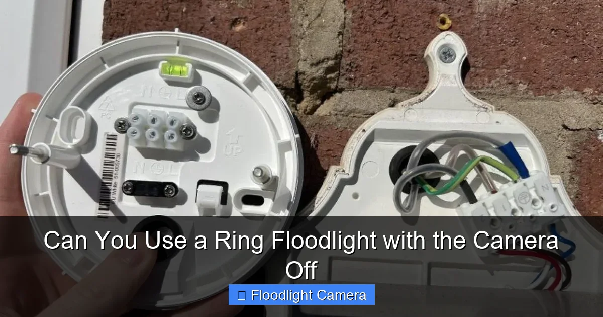 Can You Use a Ring Floodlight with the Camera Off